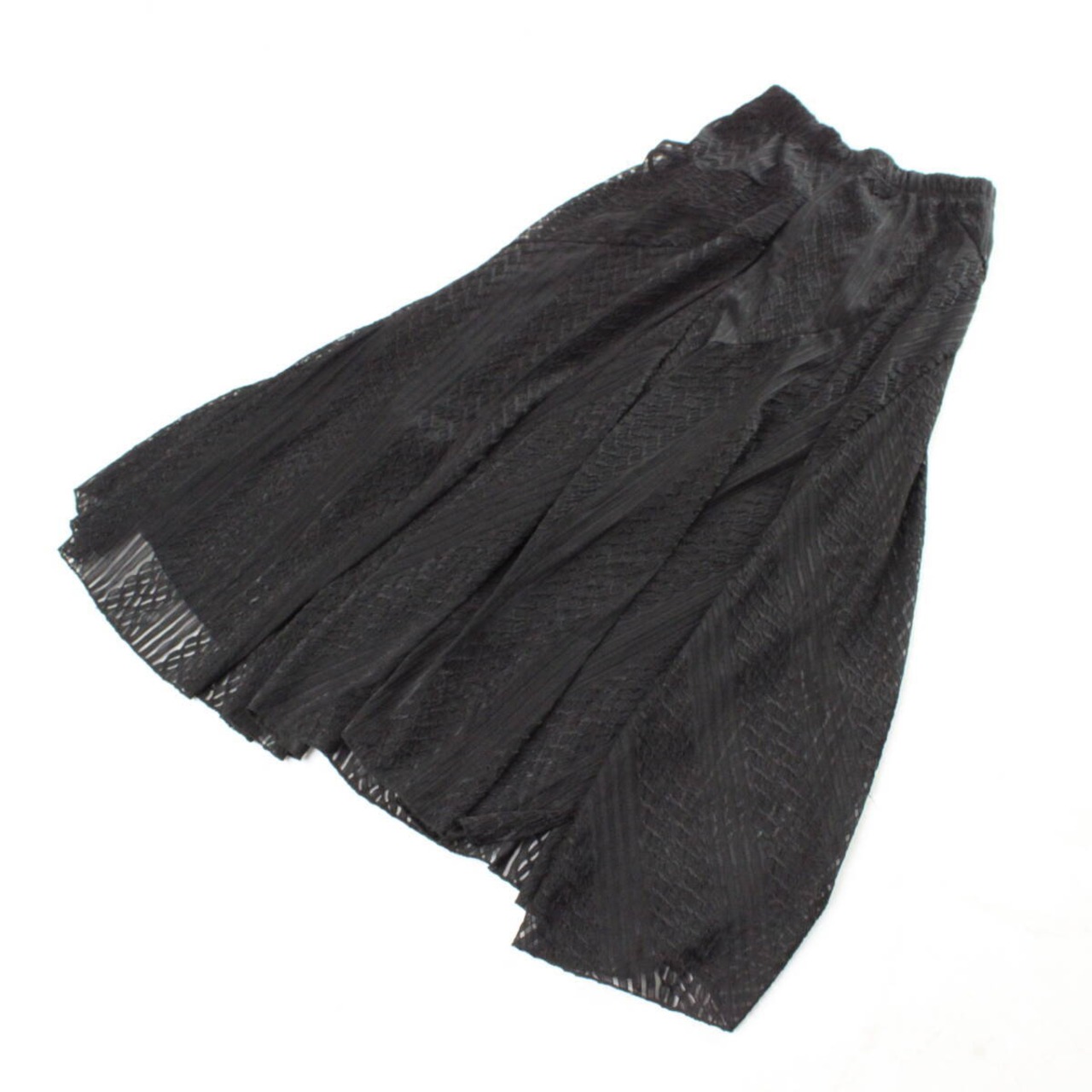 【美品 社交ダンス衣装】スカート レッスンウェア 練習着 prima boutique プリマブティック 黒 ブラック 透け感 シースルー
