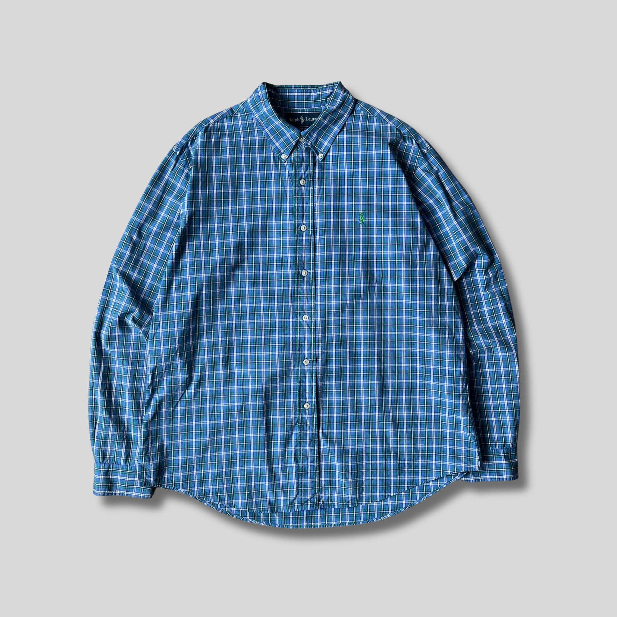 Polo by Ralph Lauren ビッグポニー ラガーシャツ チェック □Ralph Lauren□長袖ラガーシャツ チェック柄 XLサイズ ビッグポニー