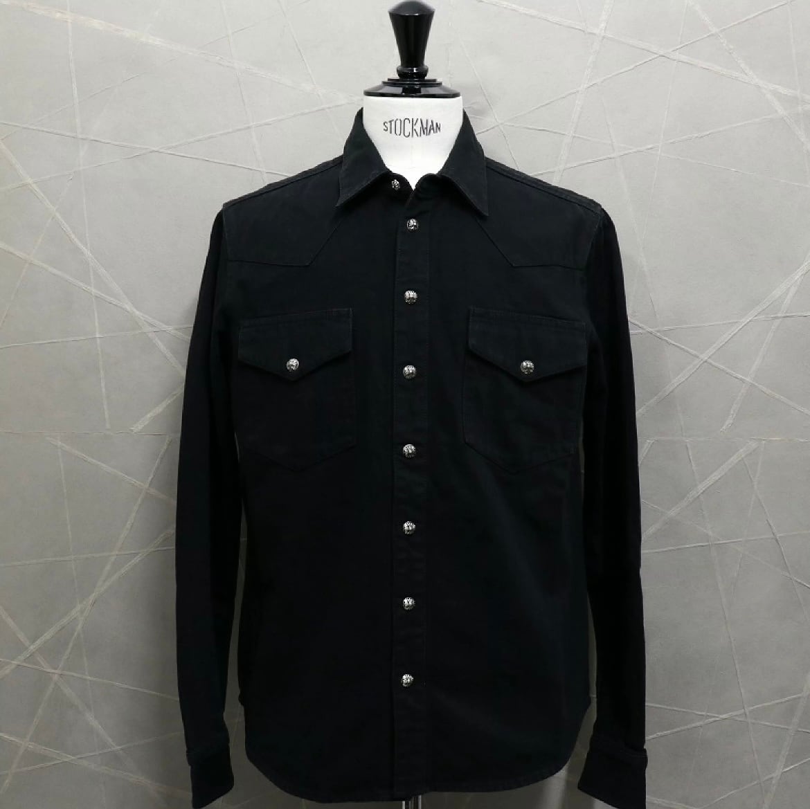 クロムハーツ ブラックデニム ウエスタンシャツ オールド CHROME HEARTS クロムハーツ ブラックデニムシャツ ウエスタン