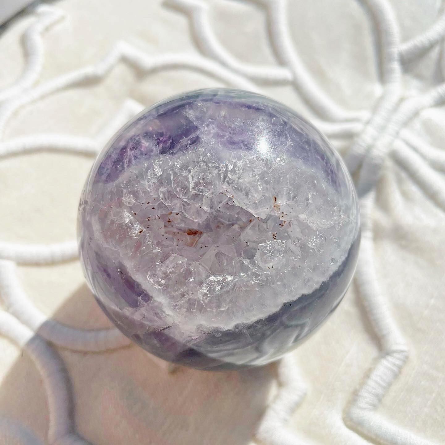 Druzy Fluorite Sphere (フローライト 笑口スフィア)