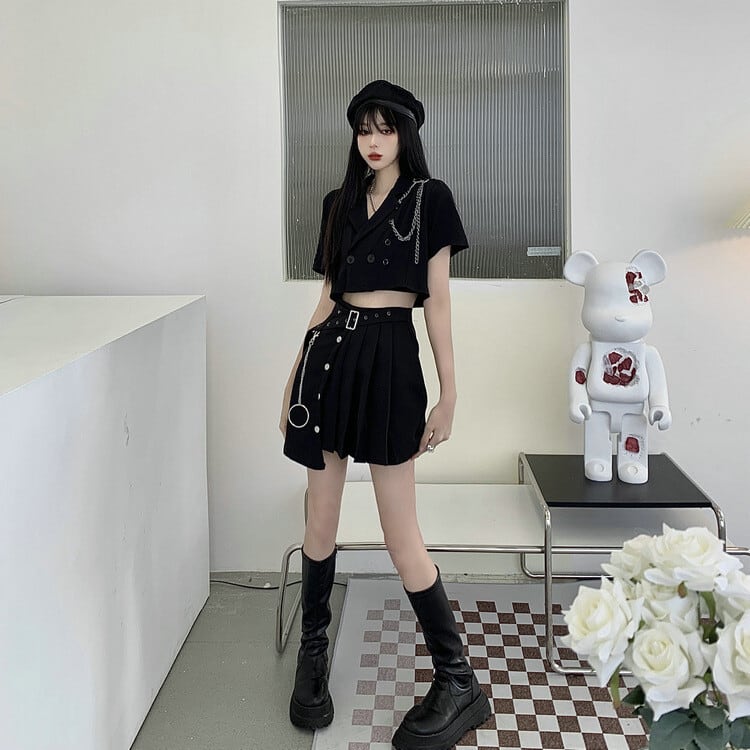 セットアップ 上下セット レディース S-XL ジャケット プリーツ