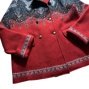 ETRO jacquard knit coat