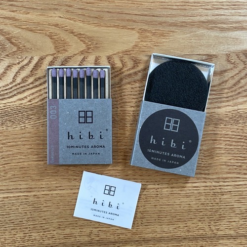 hibi 10MINUTES AROMA  003 ゼラニウム　レギュラーボックス 8本入り／専用マット付き