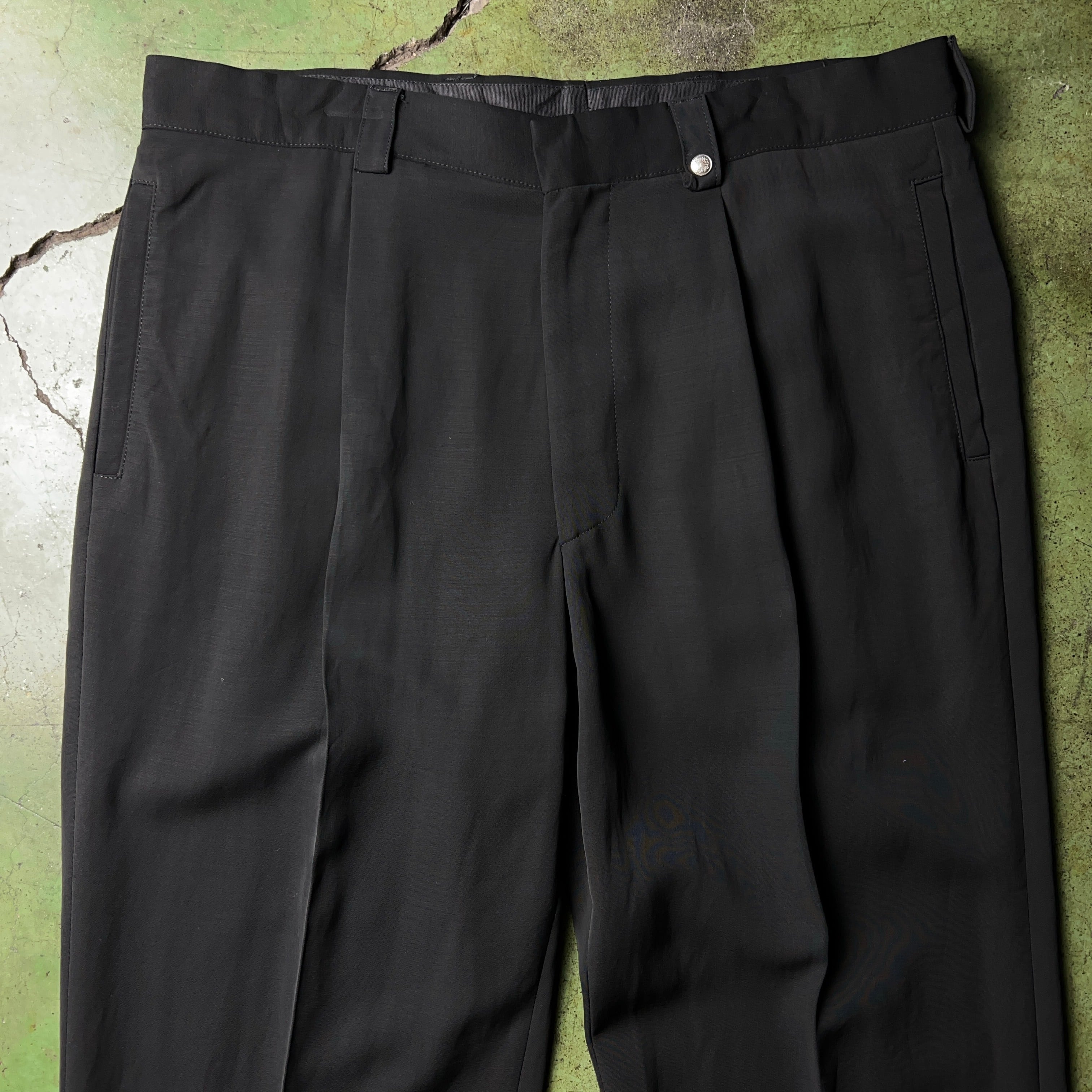 VERSACE CLASSIC V2 1tuck Slacks Black W35 ヴェルサーチ 1 VERSACE CLASSIC V2 1tuck Slacks Black W35 ヴェルサーチ 1