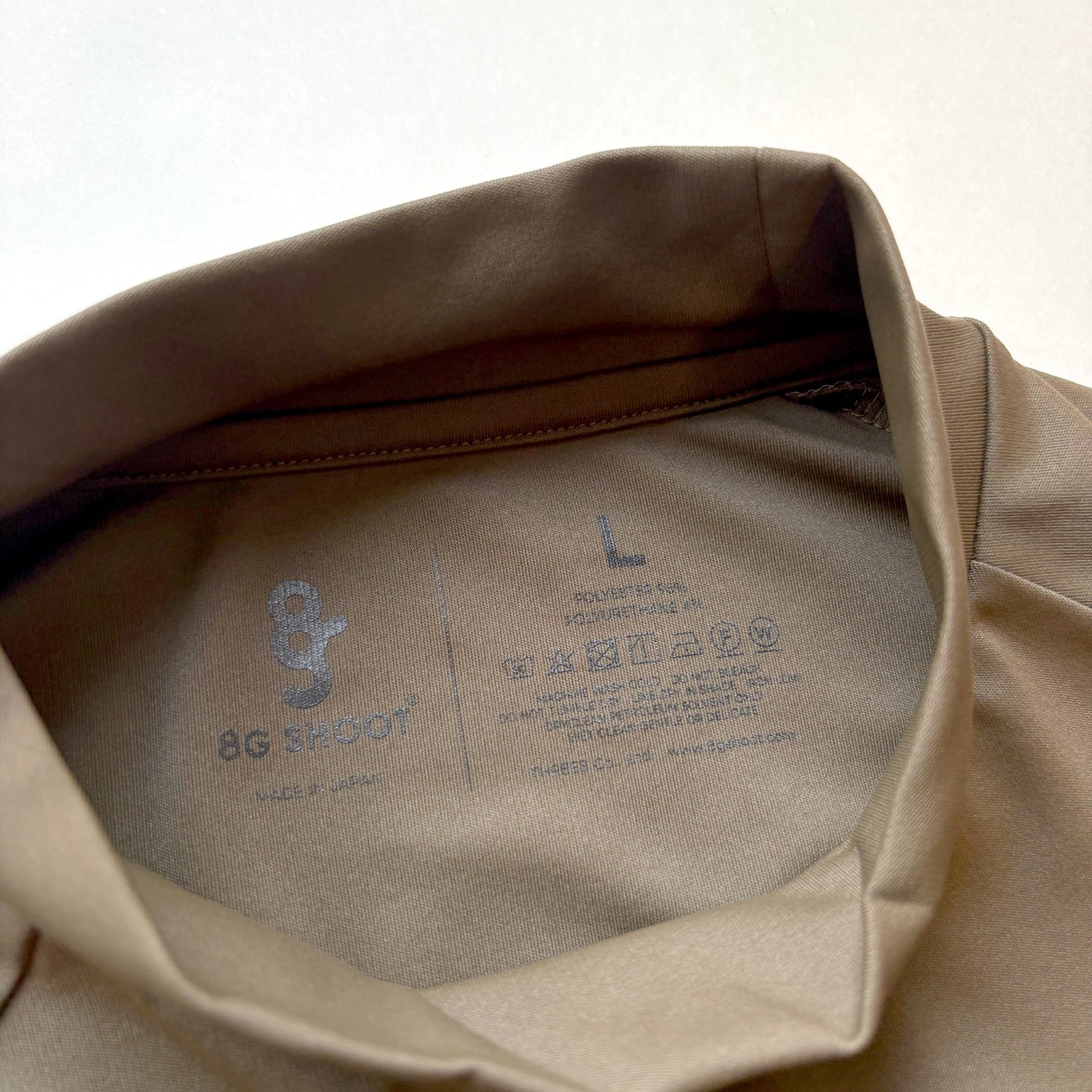 8G SHOOT モックネックシャツ カーキ　Ｓサイズ BASEBALL LOGOPRINT MOCK NECK SHIRT - KHAKI - | 8G SHOOT WEBSTORE