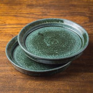 銅釉 青銅色 5寸プレート（銘々皿・取皿・ソーサー）／安藤美和