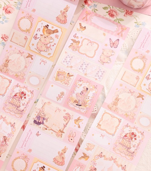 新作☆FL810 ｜Fairylady【假日竖琴诗】型抜き 書ける ロールテープ