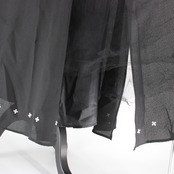 【美品 社交ダンス衣装】スカート ROSA 黒 ブラック かわいい 可愛い シンプル シック 透け感 シースルー クラシカル 清楚