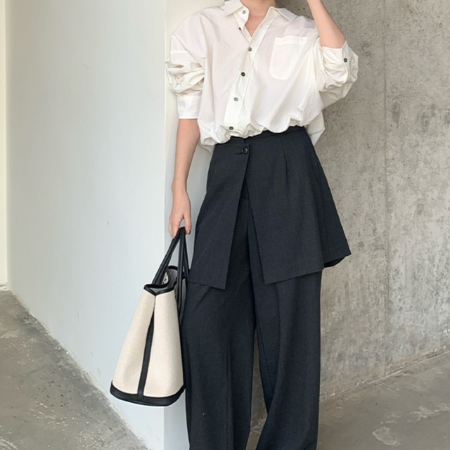 ラップ スカート レイヤード スラックス 3412616