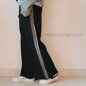 【MICALLE MICALLE】デニムライン裏毛パンツ(MML111PBA)