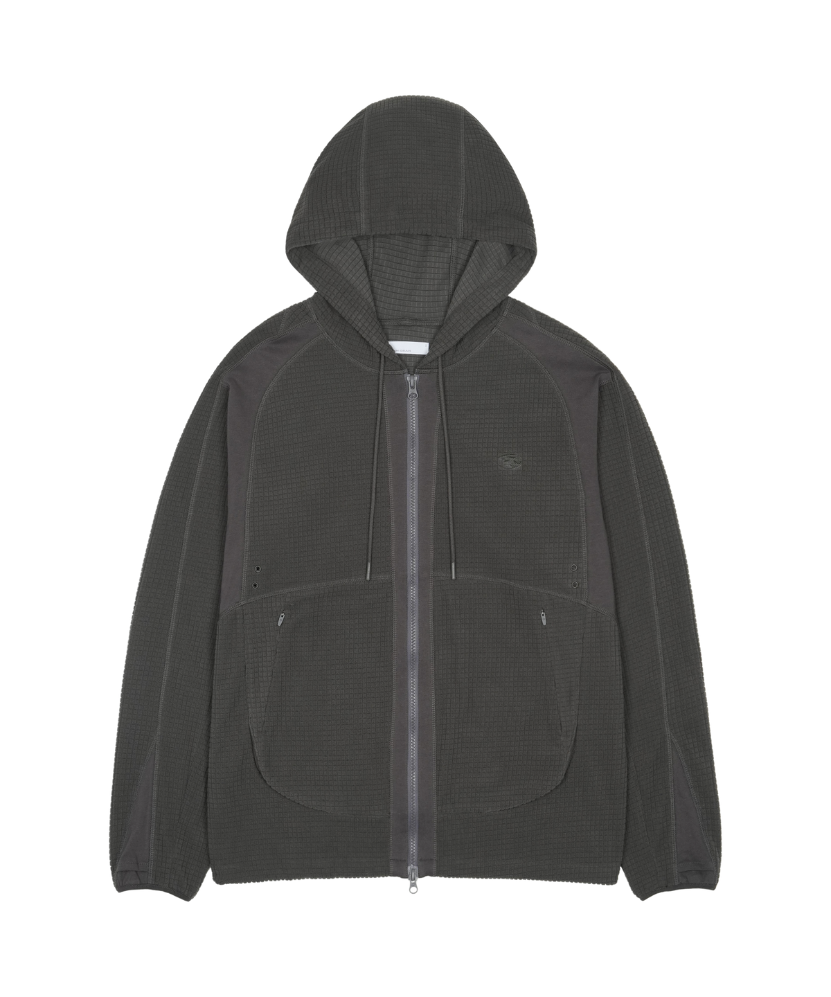 SAN SAN GEAR] GRID ZIP-UP HOODIE Charcoal 正規品 韓国ブランド 韓国