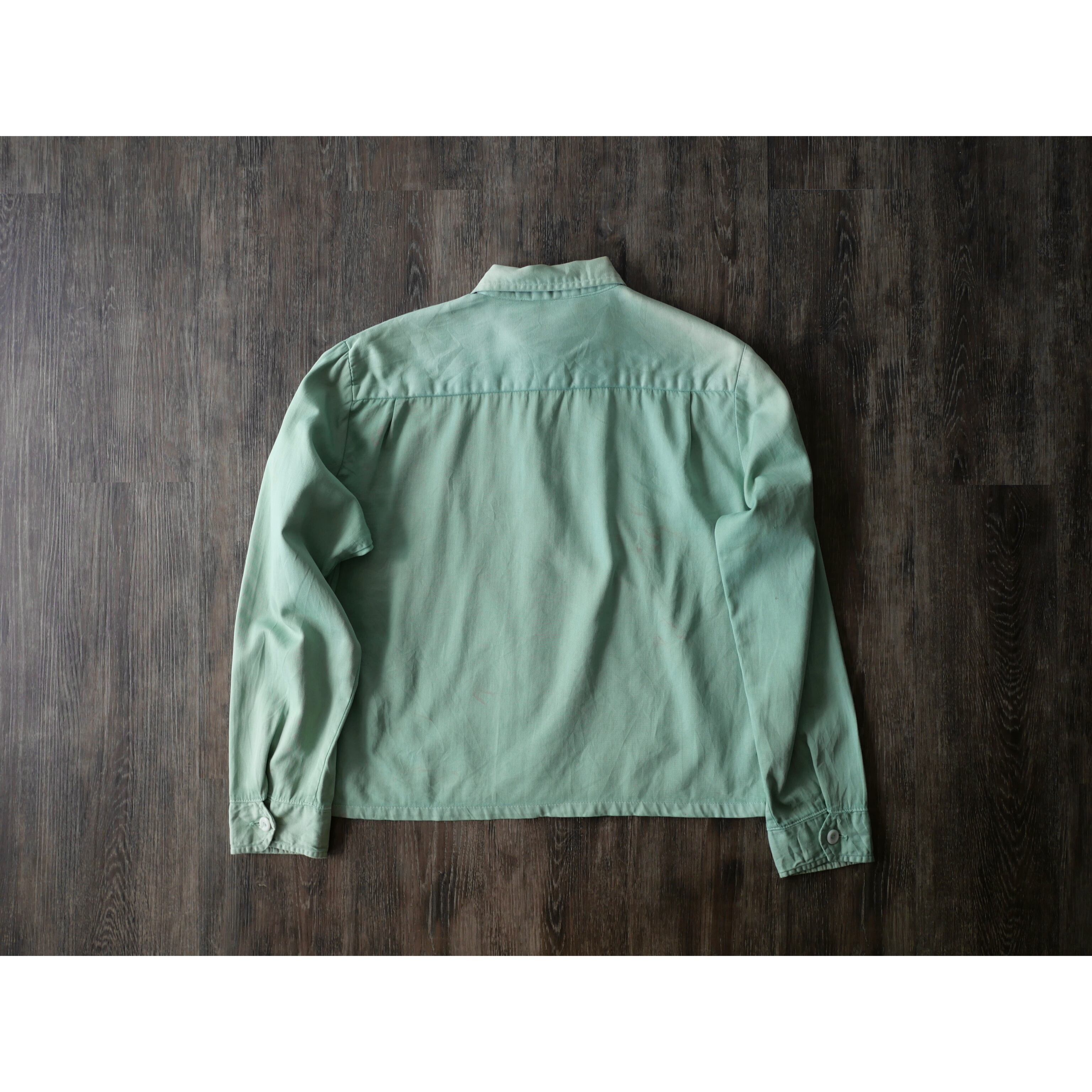 50s- jeanies by blue bell vintage drizzler jkt lime green ジーニーズバイブルーベル  ドリズラージャケット ライムグリーン ヴィンテージ