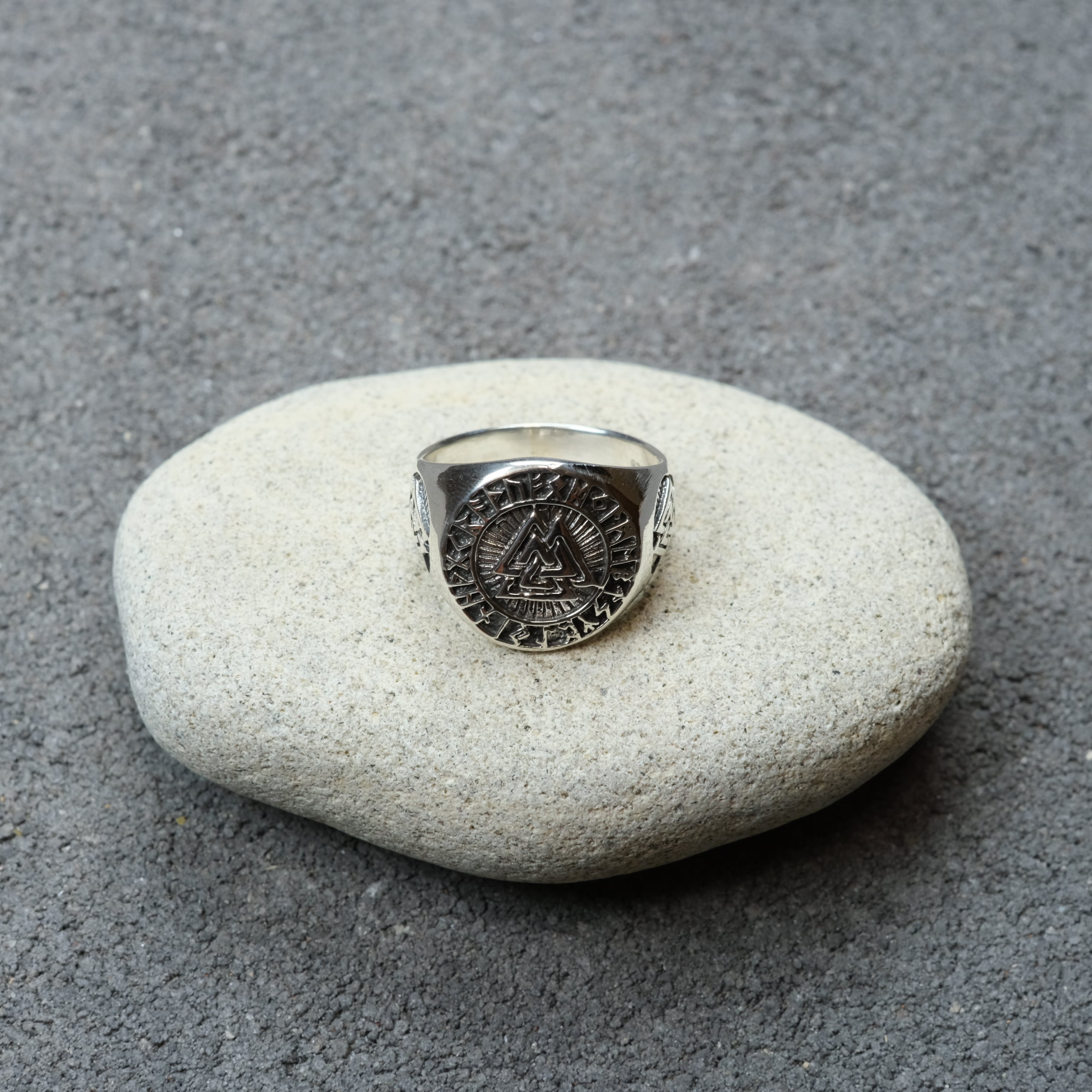 シルバー925 Silver ノルディックデザインリング/軽研磨仕上げ/18号