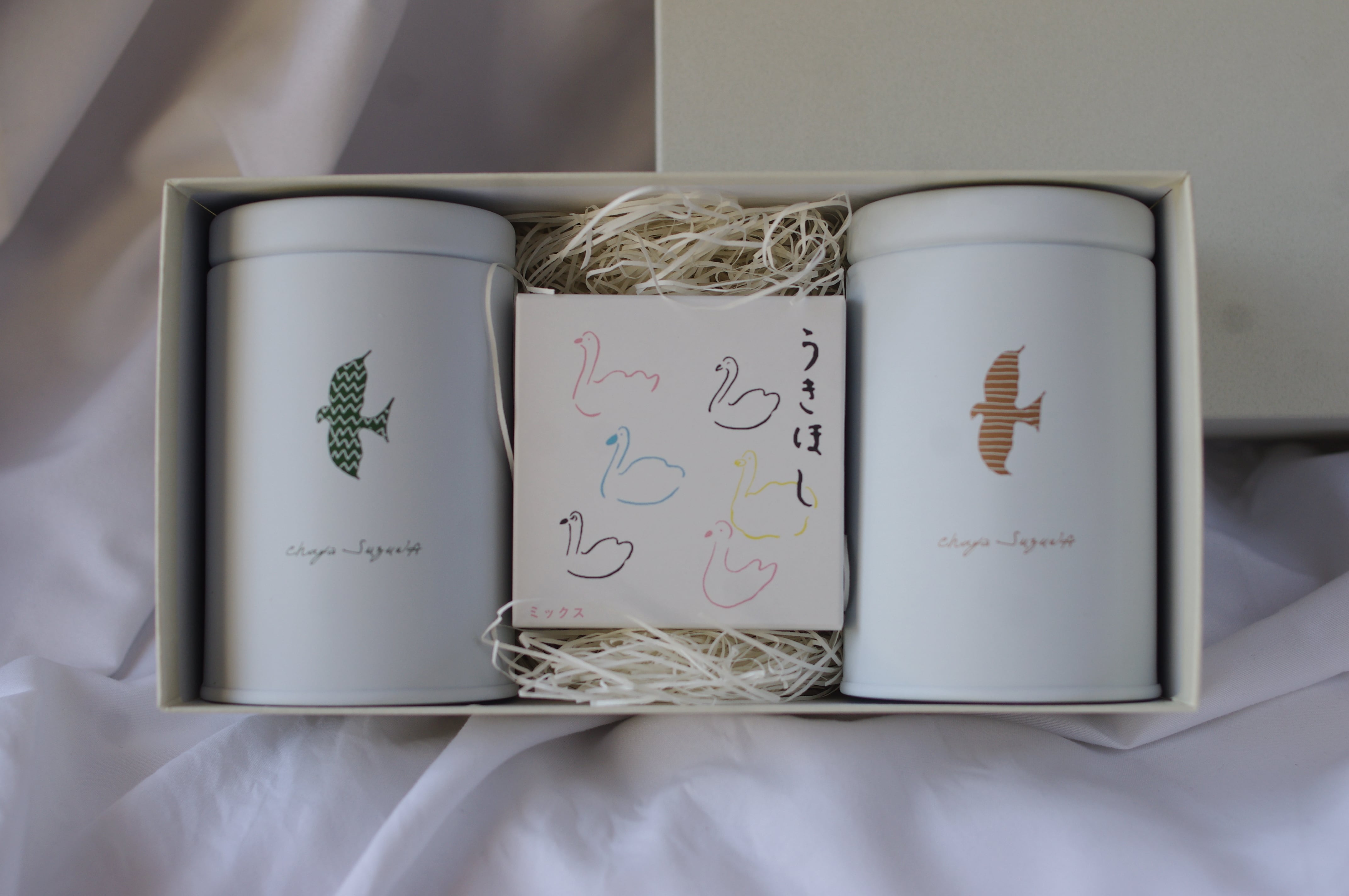 【贈るとき】ときのお茶と浮き星(紙箱)の詰め合わせ(お茶2種+浮き星紙箱1個)