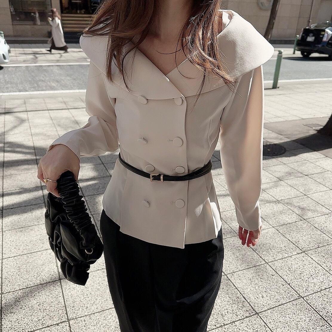 Audrey jacket blouse / ivory (11月中旬頃発送予定)