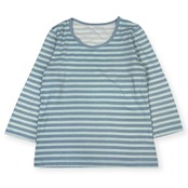 Mademoiselle NON NON マドモアゼルノンノン ボーダー 7分袖 Tシャツ カットソー M/ブルー系 レディース