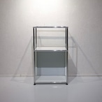 USM Haller ハラー キャビネット サイドボード 1列2段 ユニットラック シェルフ 棚 収納 ホワイト 白 モダン ミニマル ホテルライク