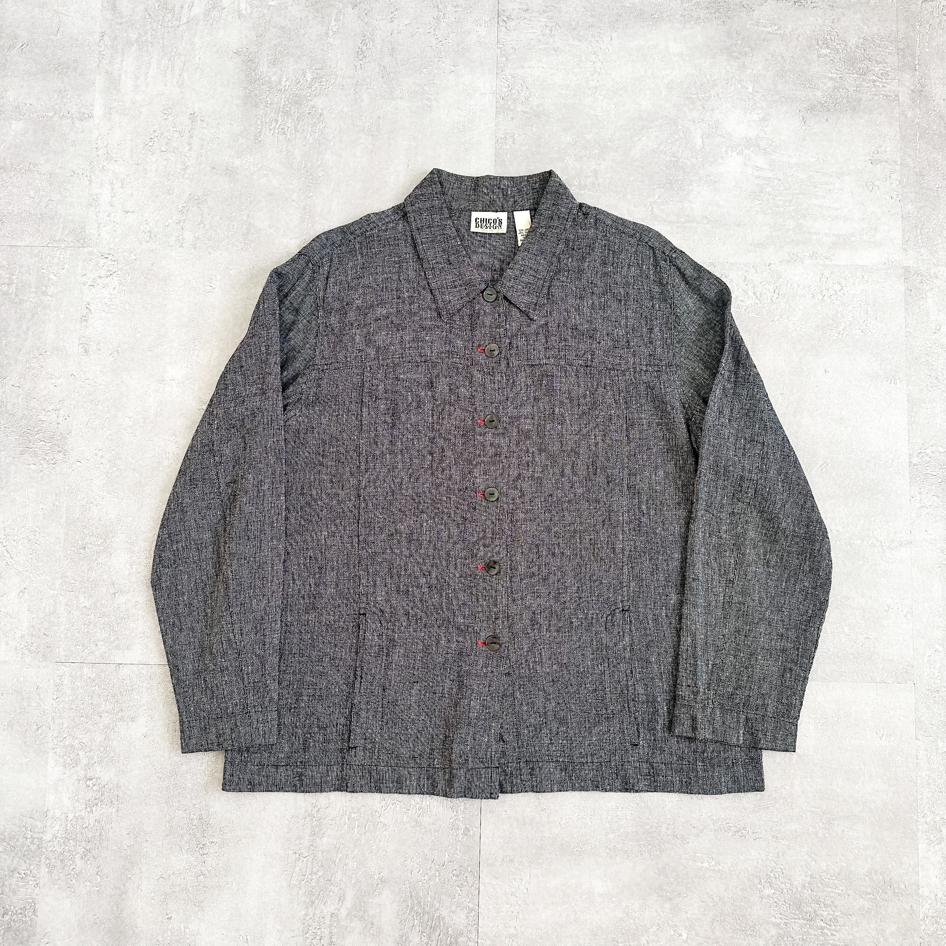 90s CHICO'S DESIGN リネンレーヨン トラッカージャケット 1990's 