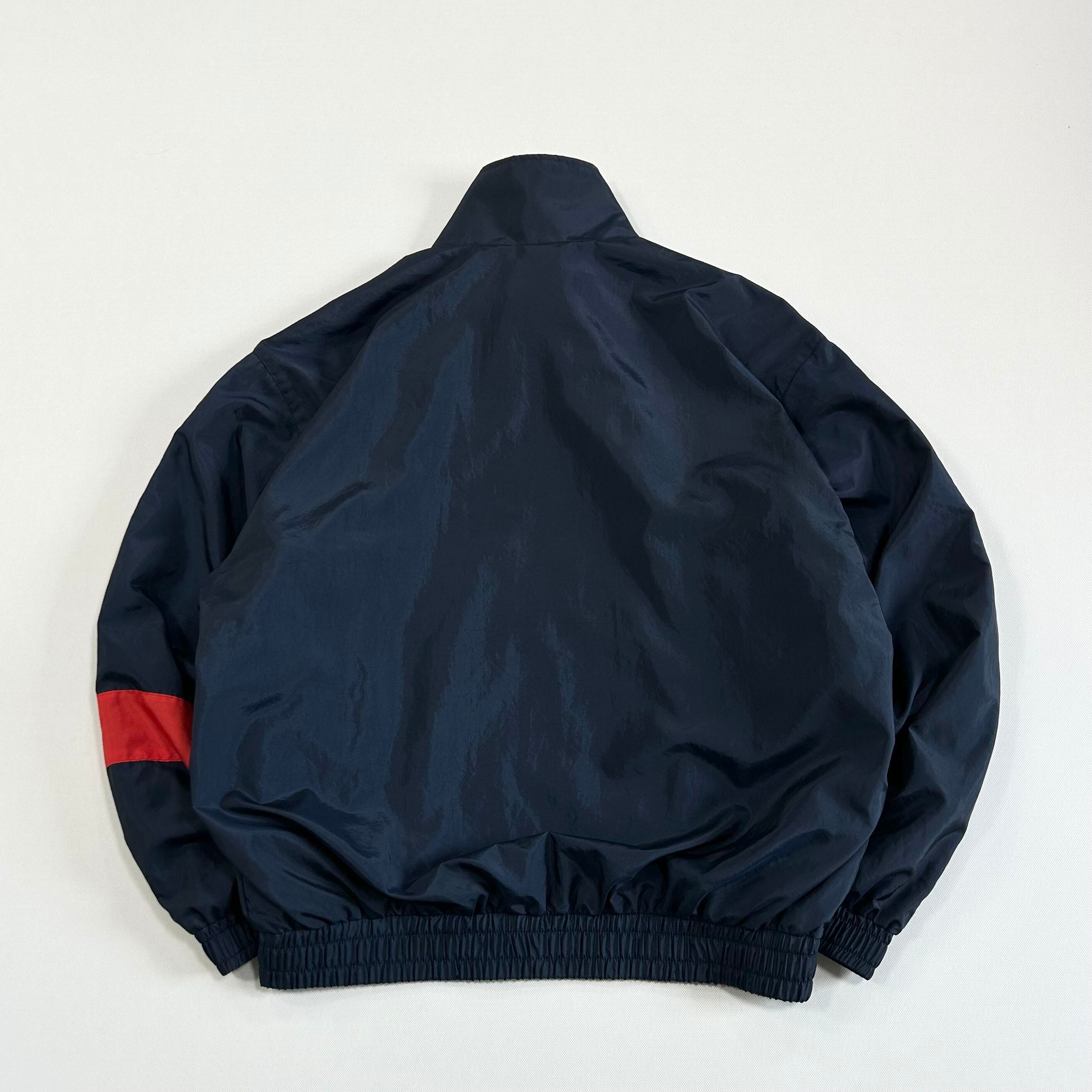 FILA ネイビー ジップアップジャケット M 90s FILA/フィラ ジップアップナイロンジャケット メンズ L ネイビー