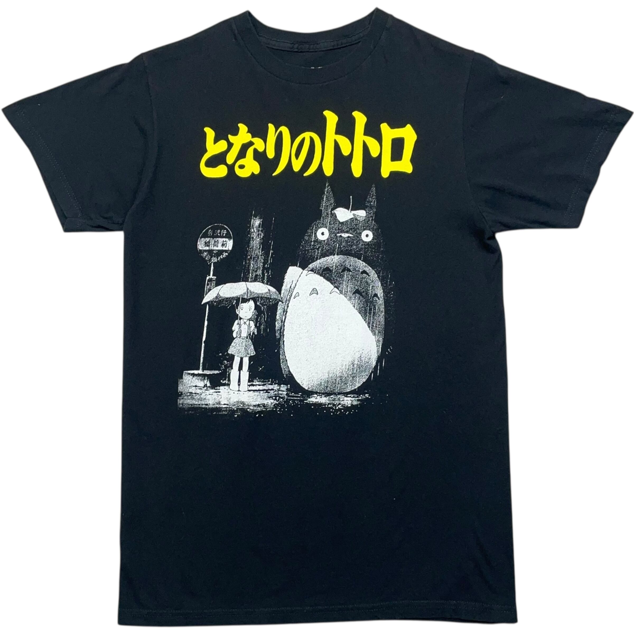 《M》 BLACK MATTER アニメTシャツ ジブリ となりのトトロ プリント ブラック no.7869
