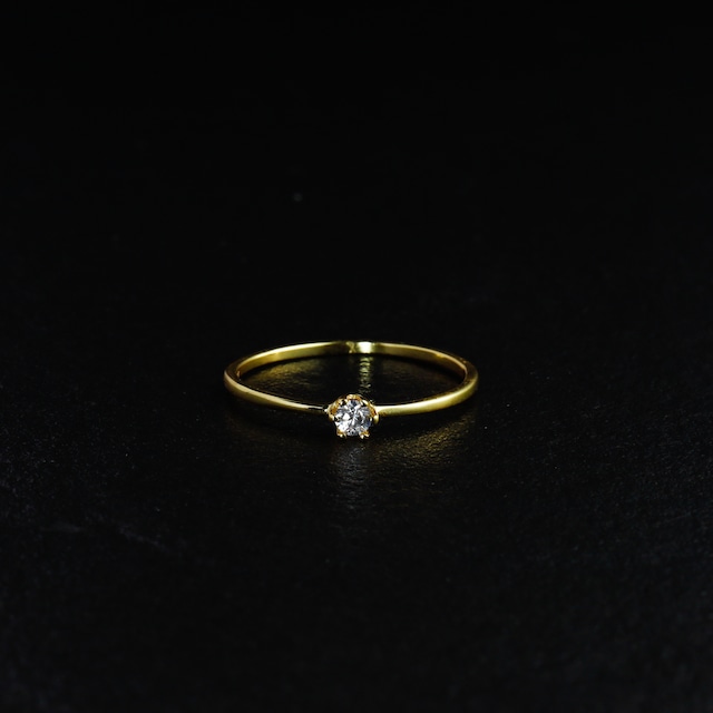 【Lamia】S925 zirconia simple ring  #rr11