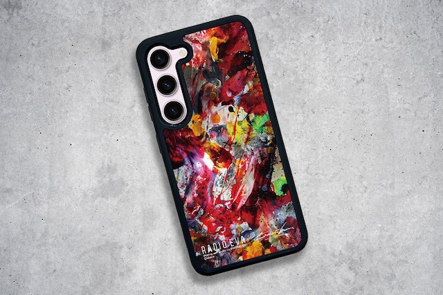 EVANGELION Painting MOBILE CASE by Cigarette-burns Galaxy ＜NAVY(Mark.06)＞
