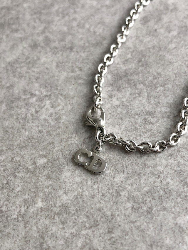 Christian Dior クリスチャン ディオール ブレスレット シルバー CDロゴ ストーン vintage ヴィンテージ オールド jaxr3c