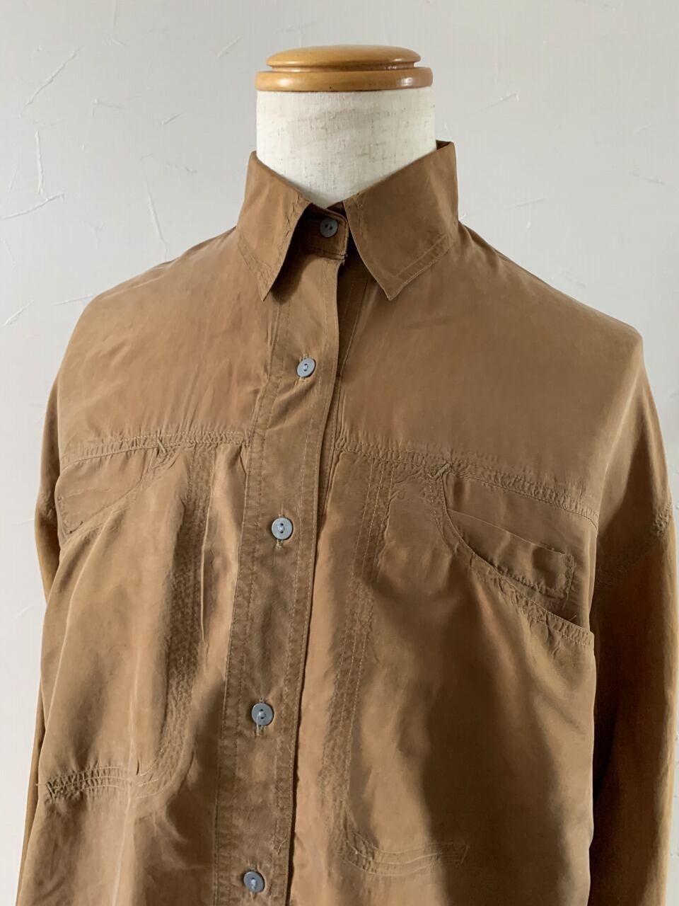 1980's Silk Pocket Design Shirt