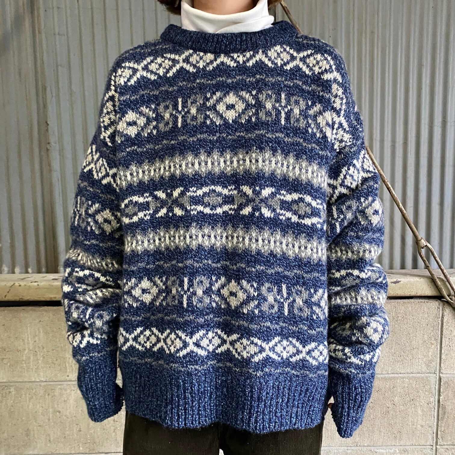 80s USA製　ENVIRONMENTAL CLOTHING ニット　Mサイズ