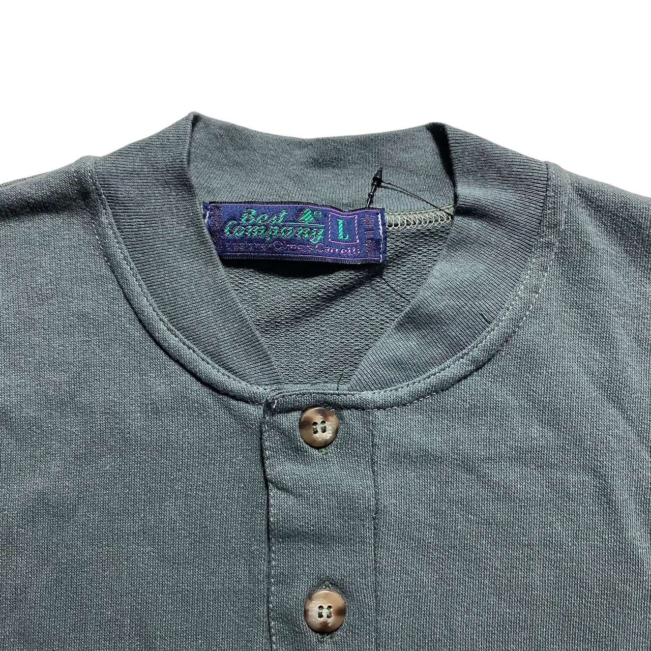 vintage BEST COMPANY henry neck cotton knit