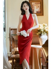 【0239】Open Back Short Sleeve Dress