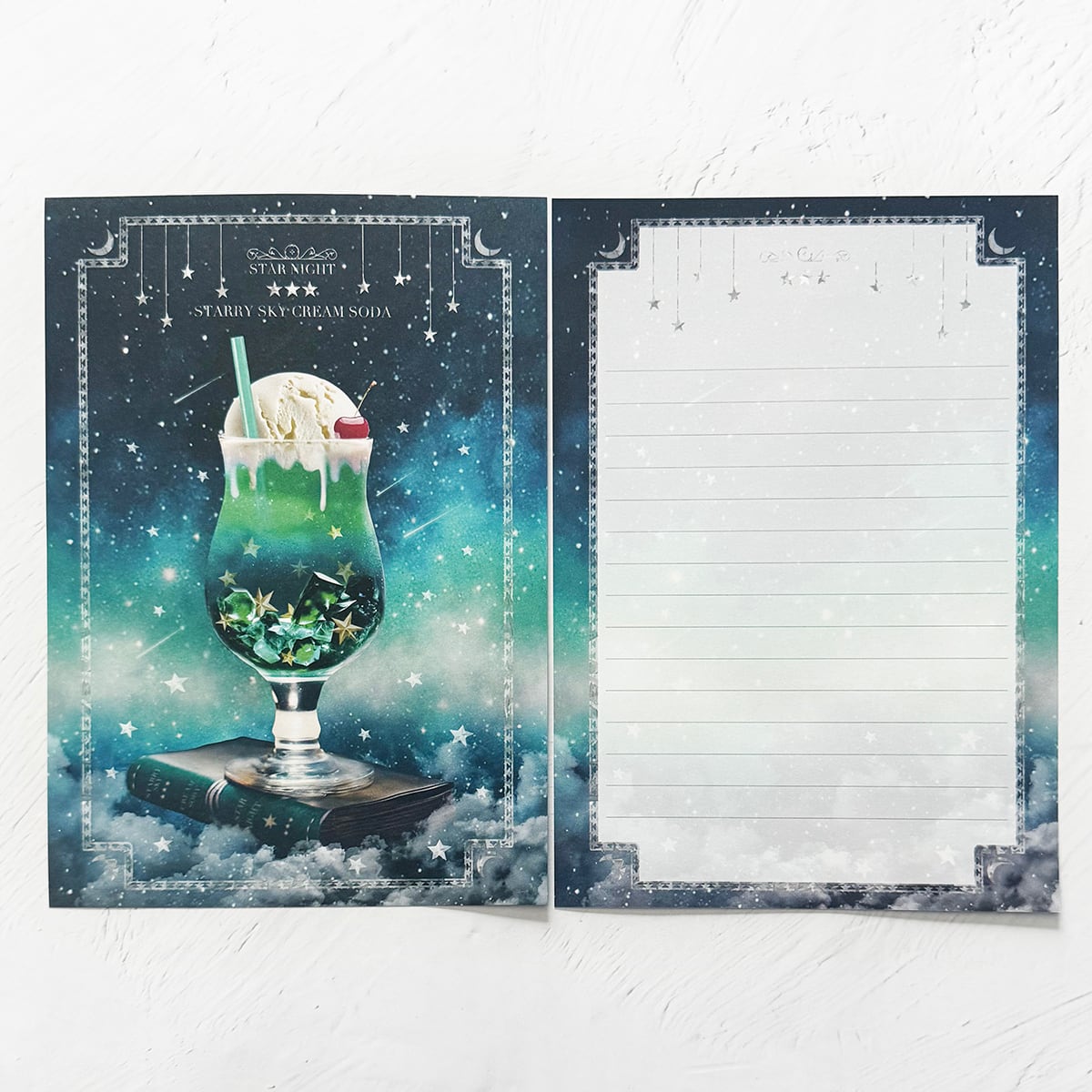 レターセット・便箋】【全3色】架空の星空喫茶 