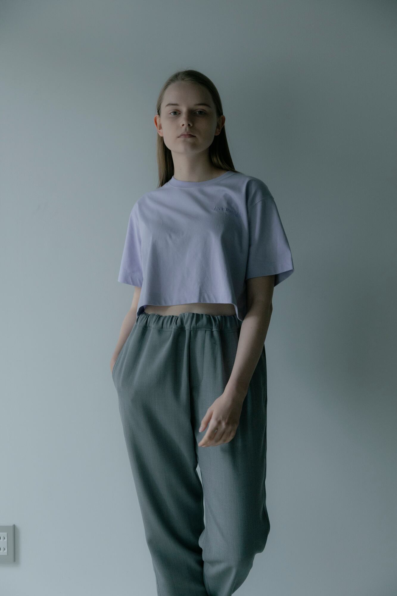 Short Cropped T-Shirt Lavender