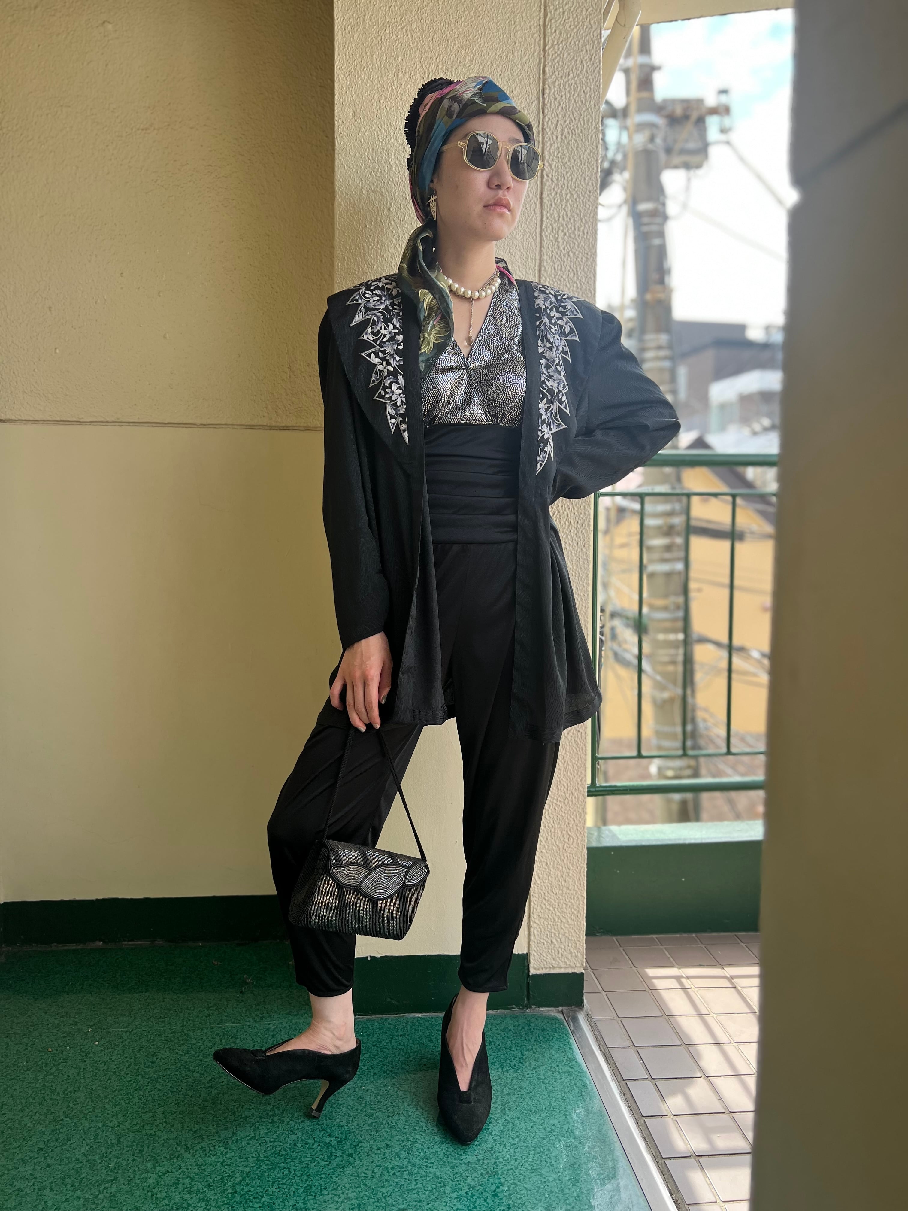 Vintage black beads bag ( ヴィンテージ ブラック ビーズ バッグ