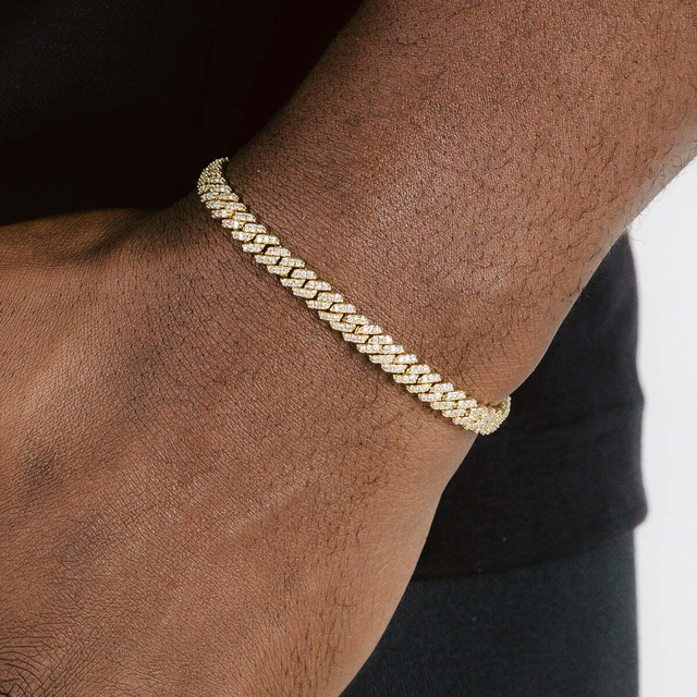 5mm Iced Out Prong Chain Bracelet