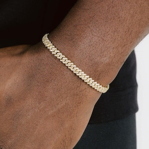 5mm Iced Out Prong Chain Bracelet