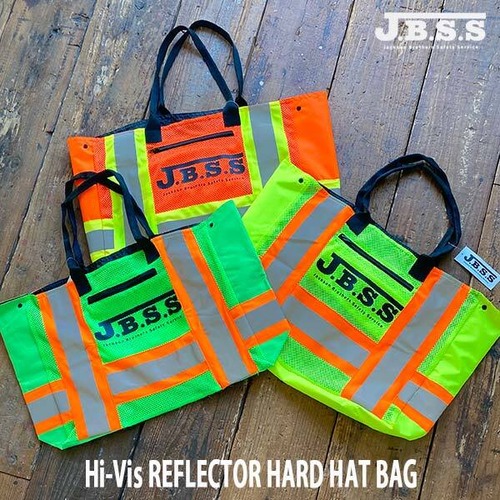 Hi-Vis REFLECTOR HARD HAT BAG Hi-Vis リフレクター ハードハットバック 蛍光色 エコバッグ トートバック JBSS アメリカ