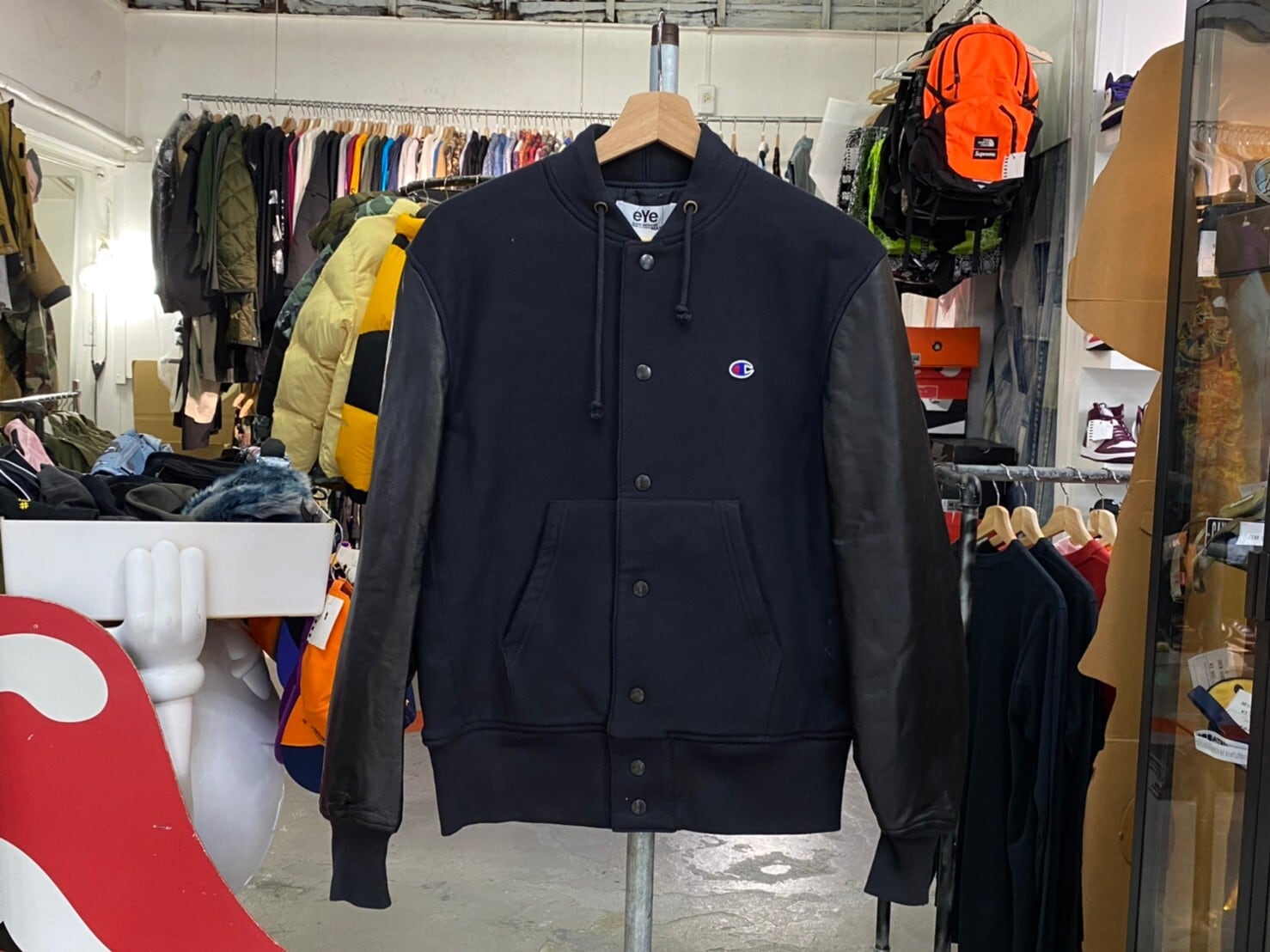 COMME des GARCONS eye JUNYA WATANABE MAN × Champion VARSITY JACKET ...