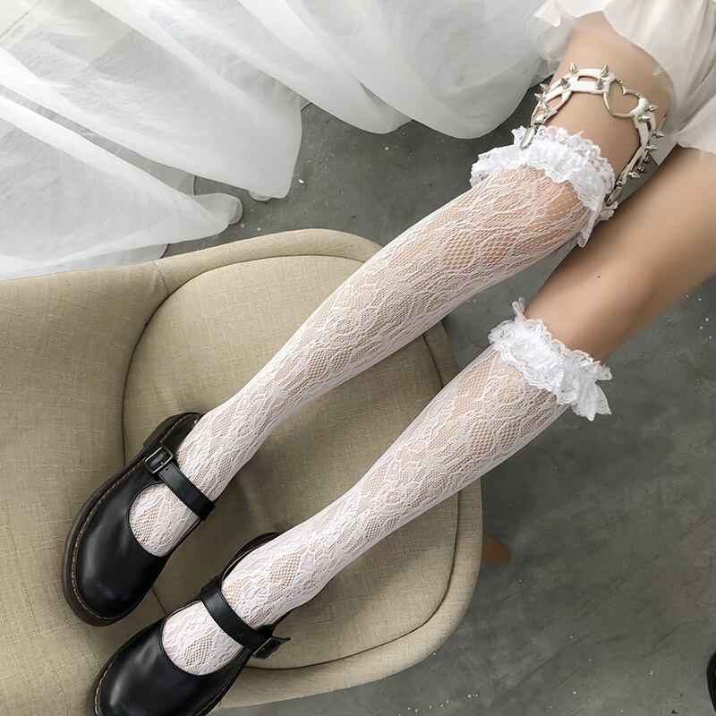 スタイルソックス サマー薄手レースストッキング ネット 夏物 タイツ 萌量不足99685268447