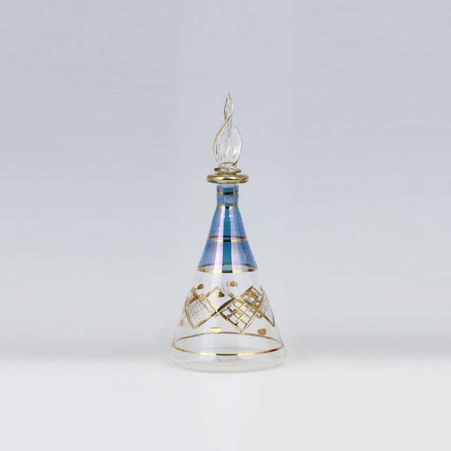 エジプトガラス ブルー フラスコ型 香水瓶
