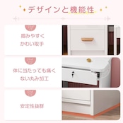 Tiktop 【1000円クーポン付き】 ドレッサー おしゃれ コンパクト テーブル たっぷり収納 スライド式 3色LED ミラー 化粧台 【d001】