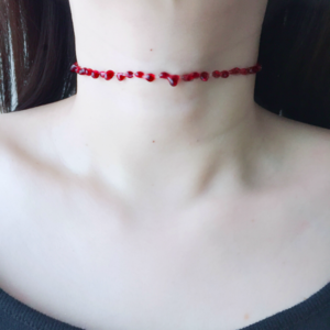 doumyaku  necklace 【antique red】