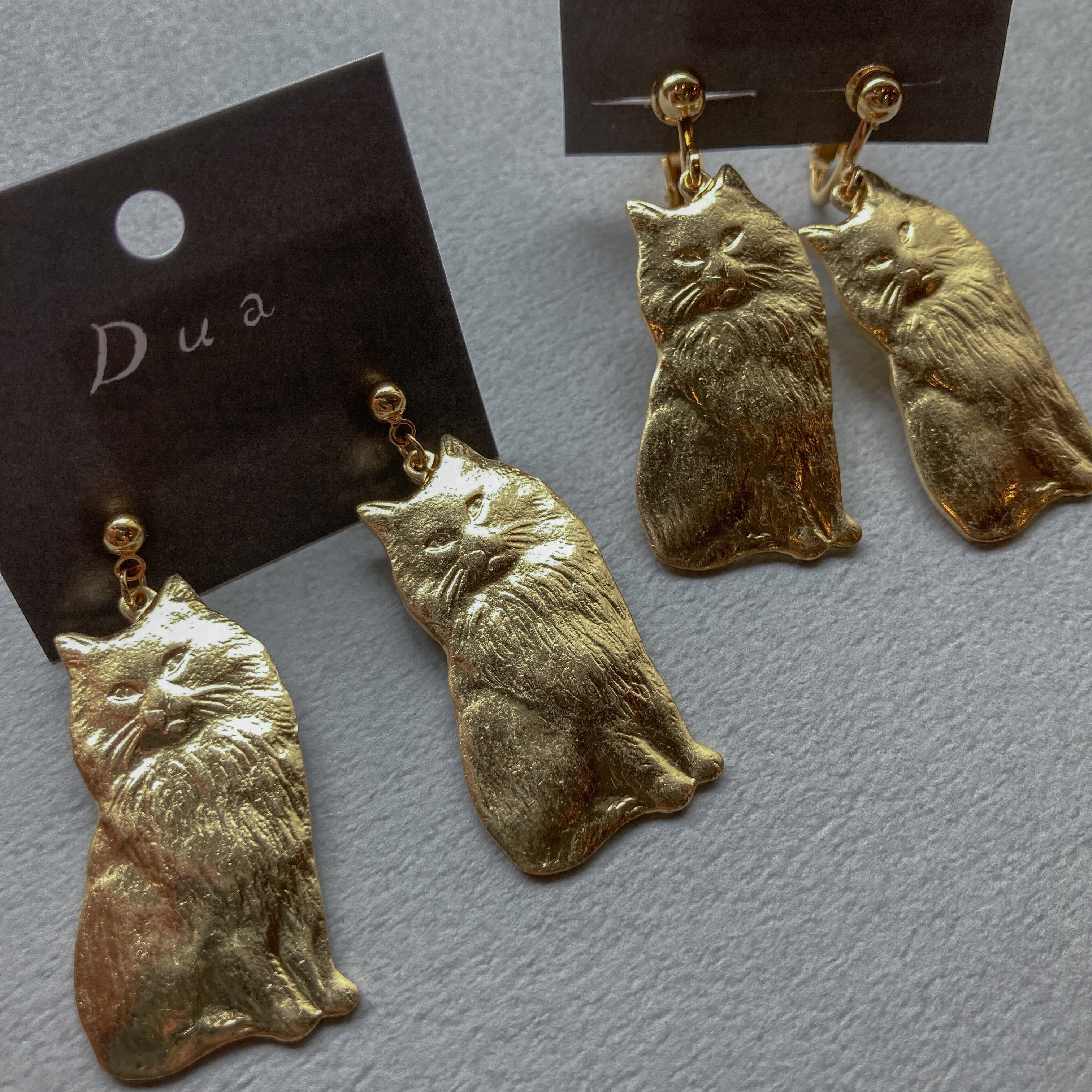 真鍮猫の〈ピアス/イヤリング〉 | Dua-アクセサリーパーツショップ