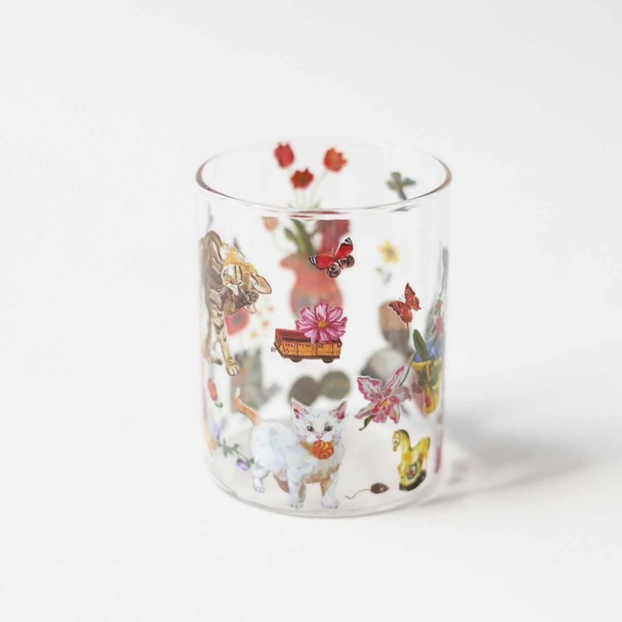 Nathalie Lete Heat resistant Middle glass Cats ナタリーレテ　グラス猫
