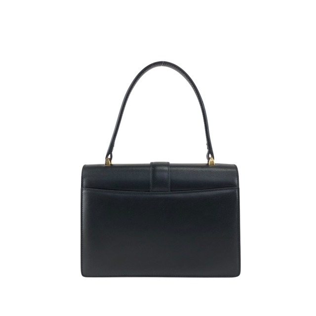 CELINE セリーヌ ハンドバッグ ブラック ホースビット レザー トップハンドル vintage ヴィンテージ オールド 68wnsk