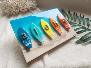 399.オーシャンレジンアート alohaパネル