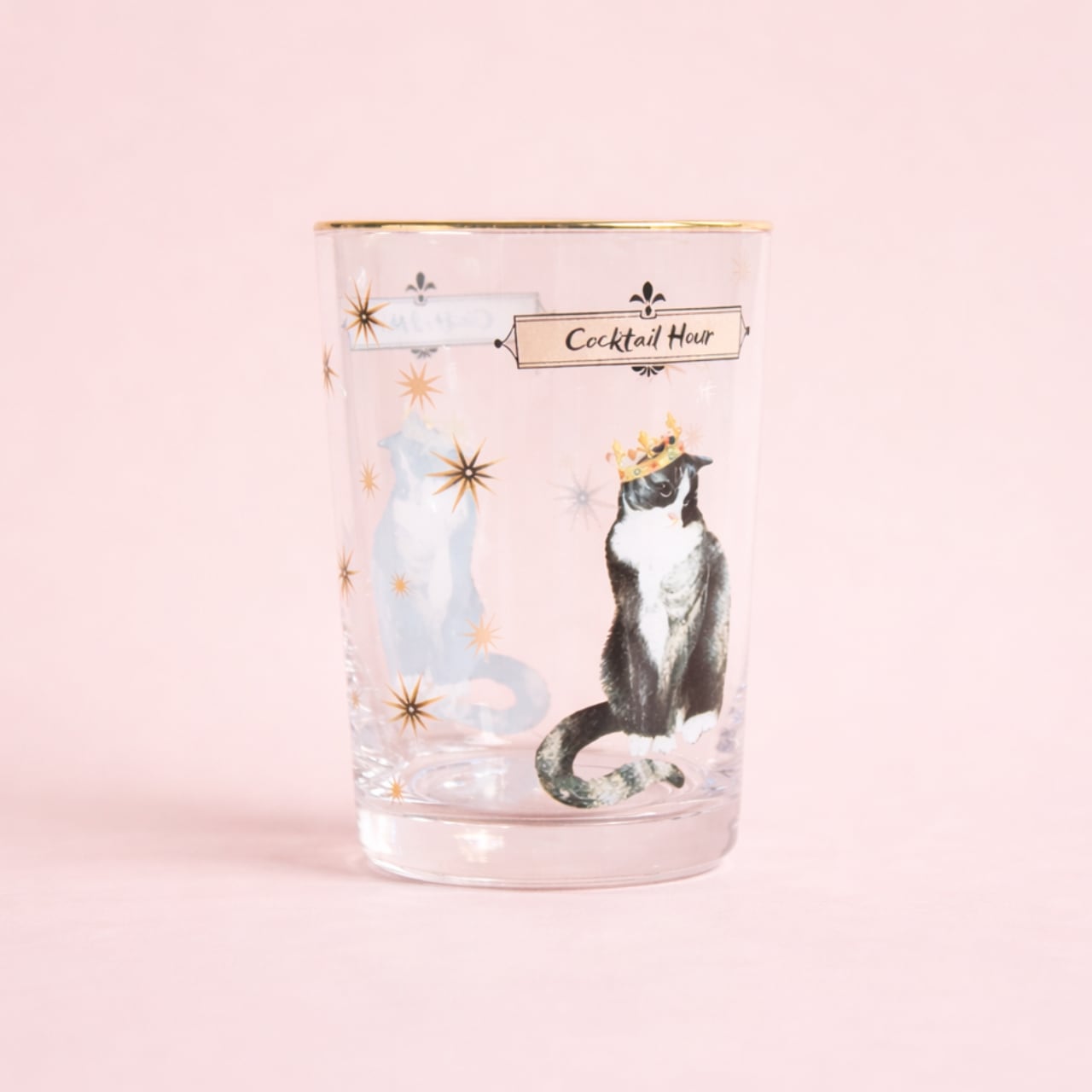 【YVONNE ELLEN】 ウォーターグラス｜ ネコ