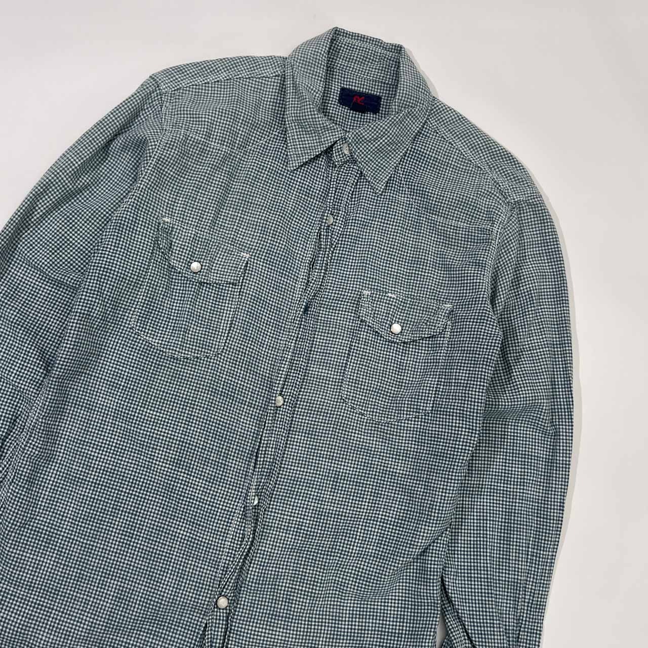 45rpm フォーティーファイブアールピーエム ギンガムチェック 長袖 ウエスタンシャツ 2/ブルー系