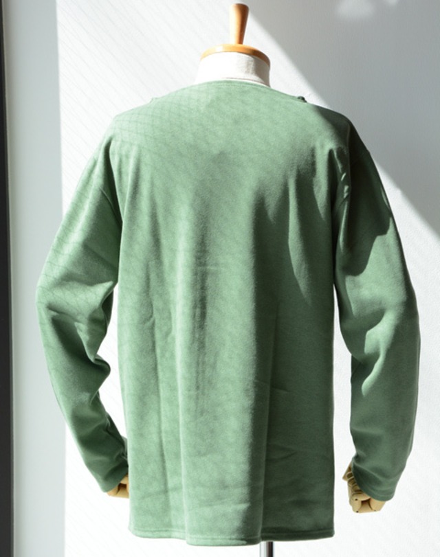 SAINT JAMES(セントジェームス)無地ボートネックシャツ(OUESSANT)VEGETAL(グリーン)