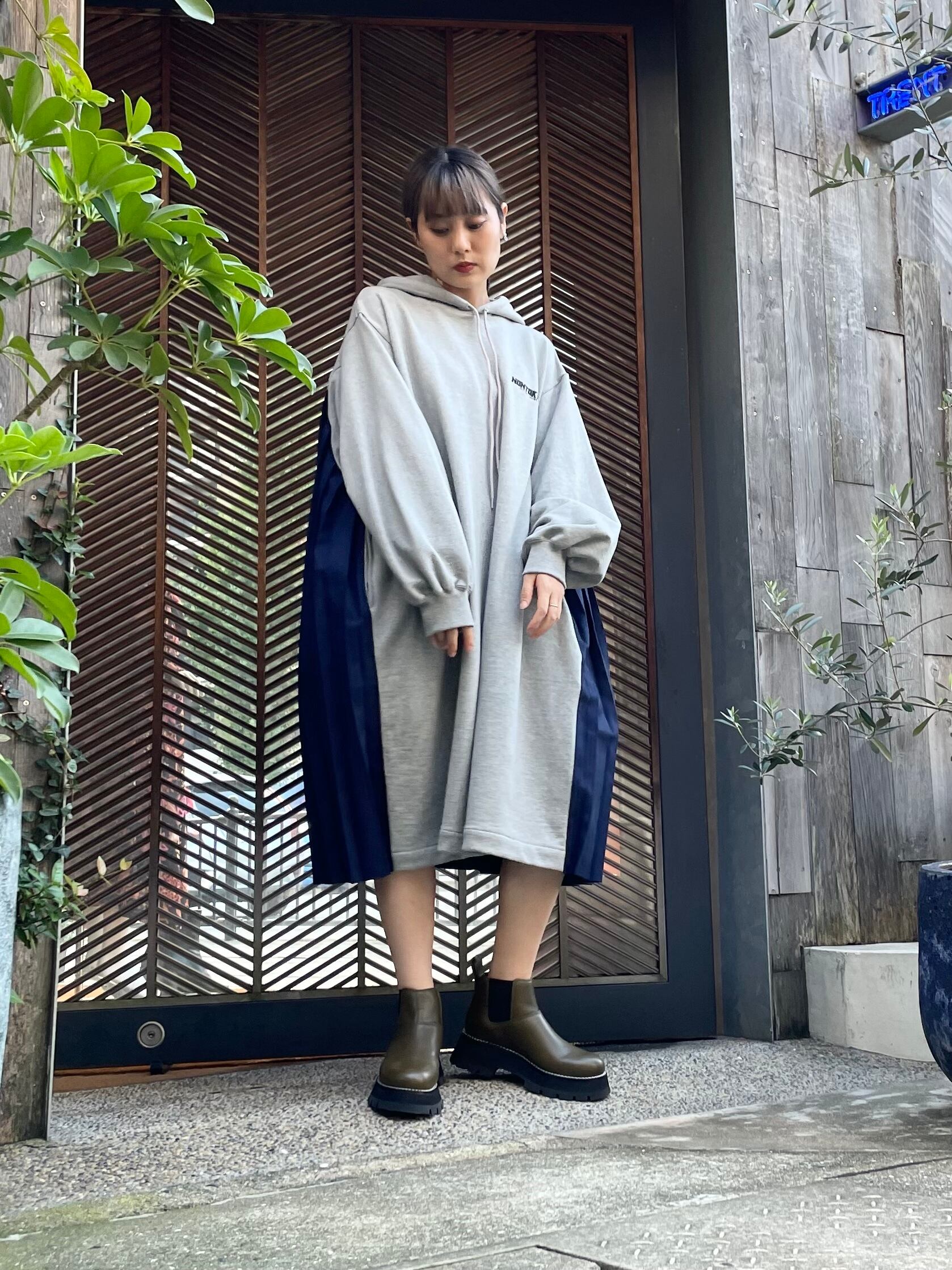 トウェアを ワンピース NON TOKYO/ノントーキョー/バックプリーツスウェットワンピース ください